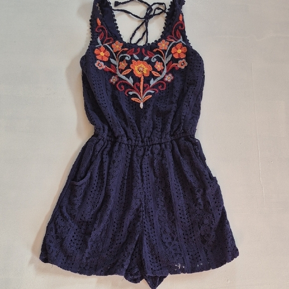 Xhilaration Whimsy Goth Embroidered One Piece - Picture 1 of 5